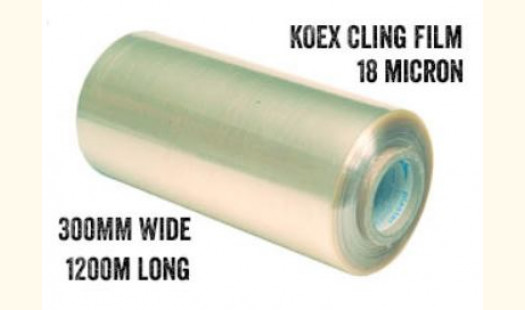 Koex 2 layer Cling Film 300mm Wide 1200m Long 18 Micron